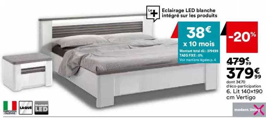 lit 140 x 190 cm vertigo modern living