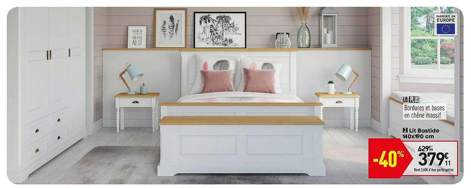 lit bastide 140 x 190 cm