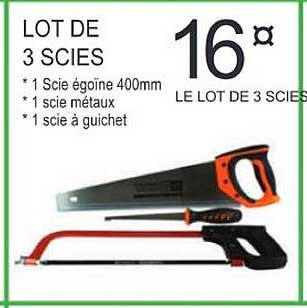 Lot De 3 Scies