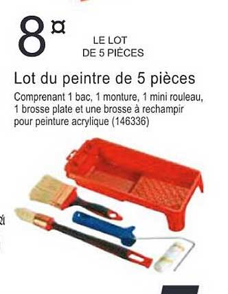 lot du peintre de 5 pièces