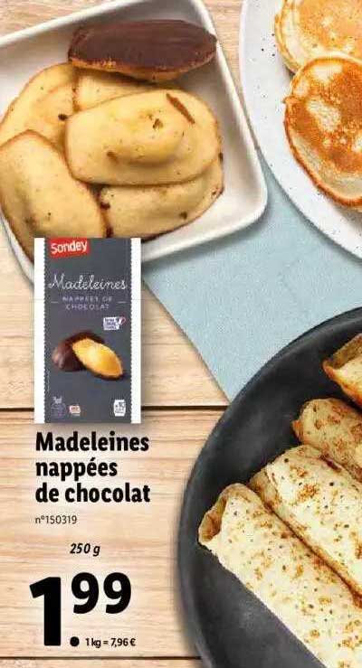 madeleines nappées de chocolat