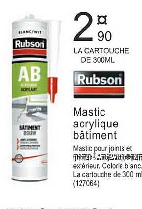 mastic acrylique bâtiment rubson