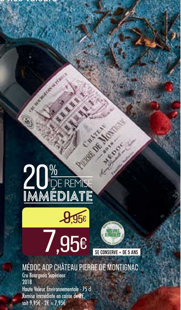 médoc aop château pierre de montignac cru bourgeois supérieur 2018