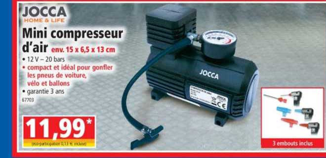 mini compresseur d'air jocca home & life