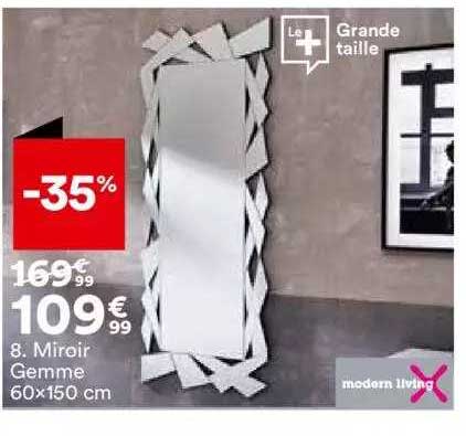 miroir gemme 60 x 150 cm modern living