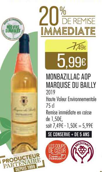 monbazillac aop marquise du bailly 2019