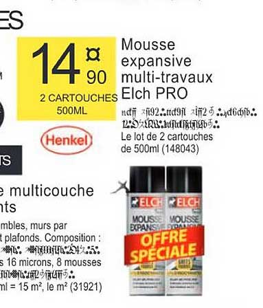 mousse expansive mulit-travaux elch pro