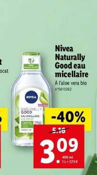 nivea naturally good eau micellaire