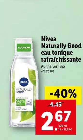 nivea naturally good eau tonique rafraîchissante