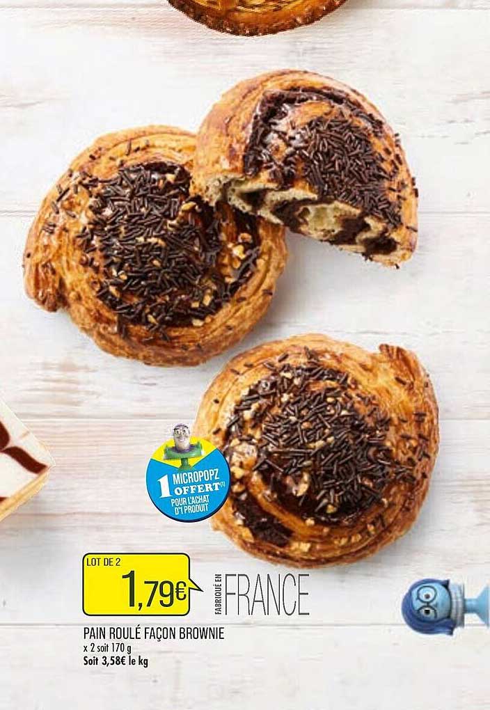 pain roulé façon brownie