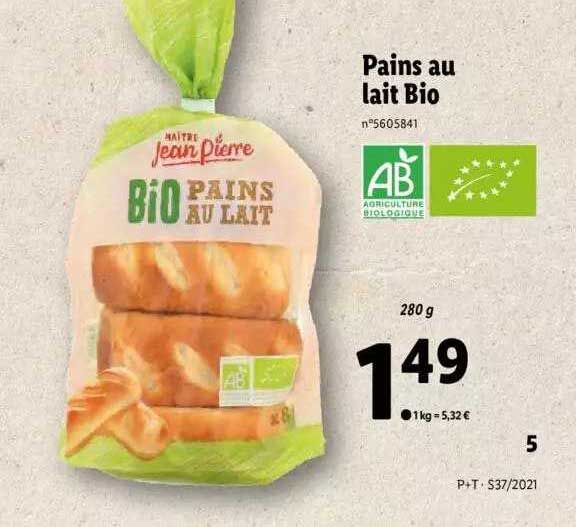 Pains Au Lait Bio Maître Jean Pierre
