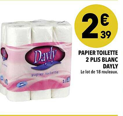 papier toilette 2 plis blanc dayly