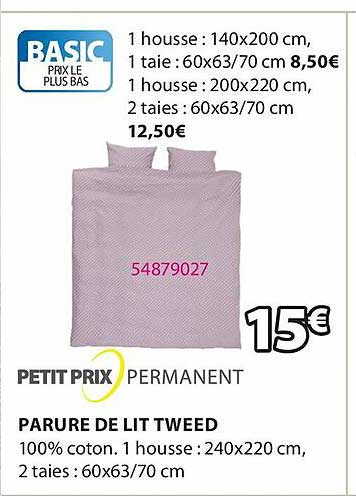 parure de lit tweed