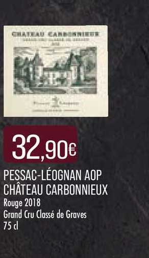 pessac-léognan aop château carbonnieux rouge 2018