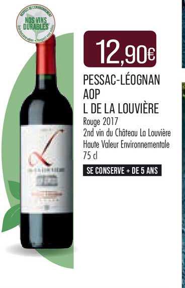 pessac-léognan aop l de la louvière rouge 2017