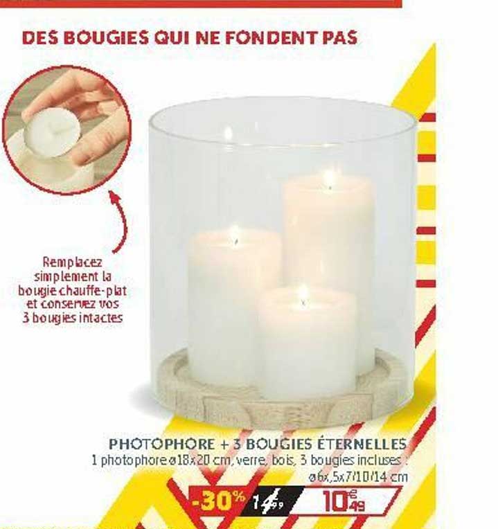 Photophore + 3 Bougies éternelles