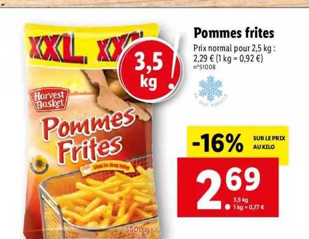 pommes frites harvest basket