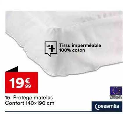 Protège Matelas Confort 140 X 190 Cm Dreaméa