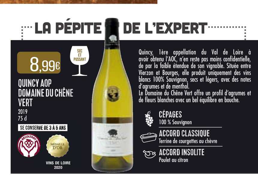 Quincy Aop Domaine Du Chêne Vert 2019