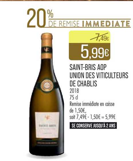 saint-bris aop union des viticulteurs de chablis 2018
