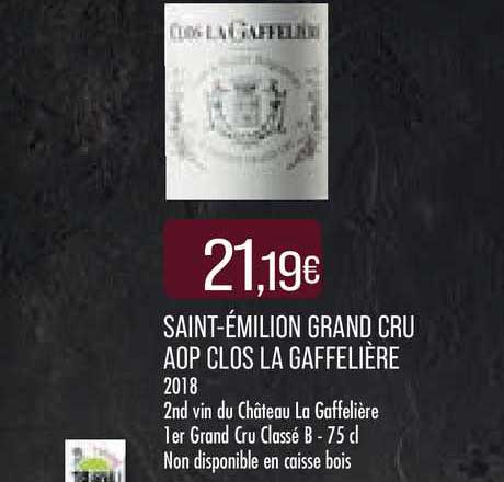 saint-émilion grand cru aop clos la gaffelière 2018