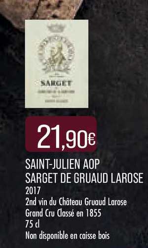 saint-julien aop sarget de gruaud larose 2017