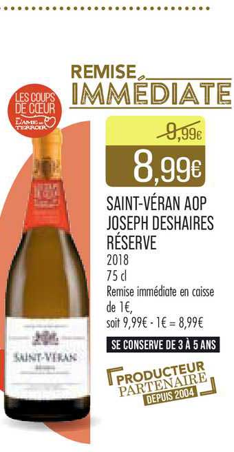saint-véran aop joseph deshaires réserve 2018