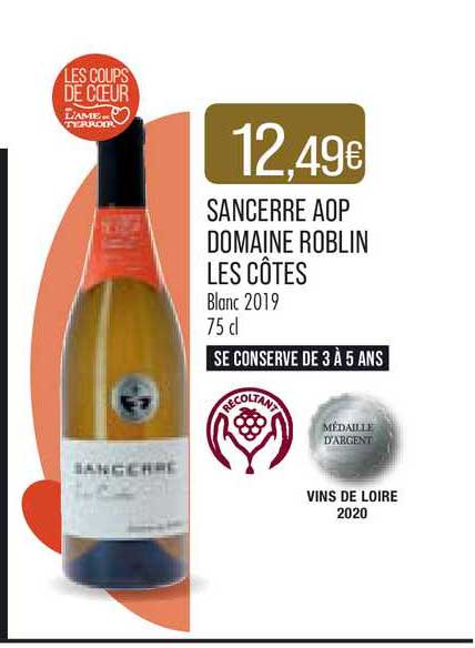 sancerre aop domaine roblin les côtes blanc 2019