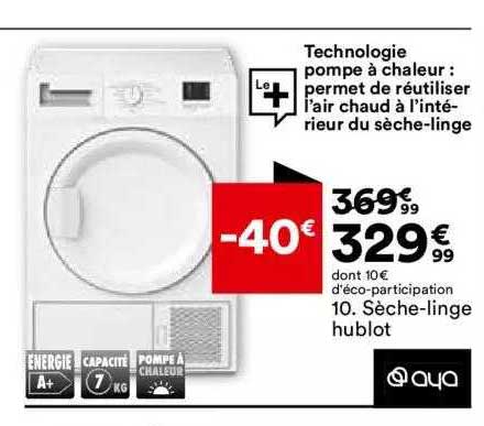sèche-linge hublot aya