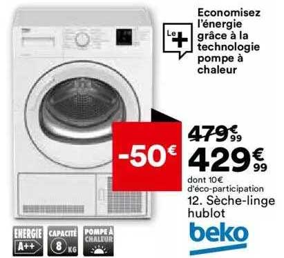 sèche-linge hublot beko