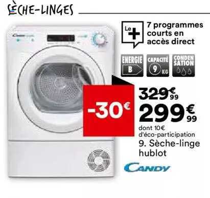 sèche-linge hublot candy