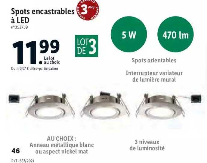 spots encastrables à led