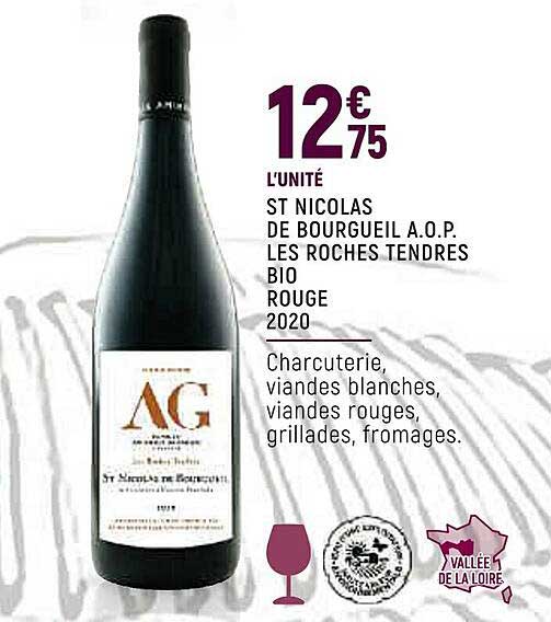 st nicolas de bourgueil a.o.p. les roches tendres bio rouge 2020