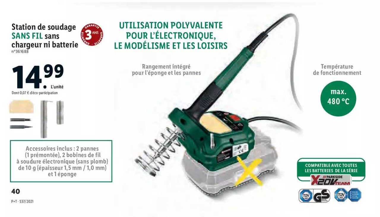 station de soudage sans fil sans chargeur ni batterie