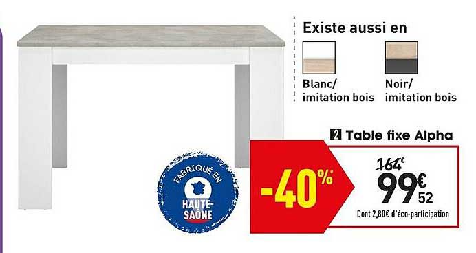 Table Fixe Alpha