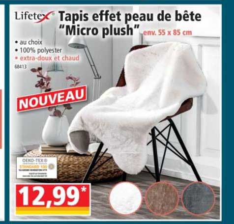 tapis effet peau de bête "micro plush" lifetex