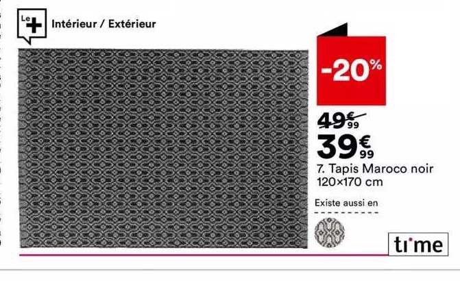 Tapis Maroco Noir 120 X 170 Cm Time
