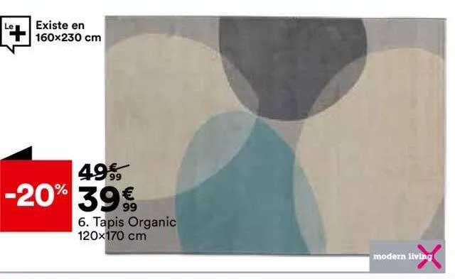 tapis organic 120 x 170 cm modern living