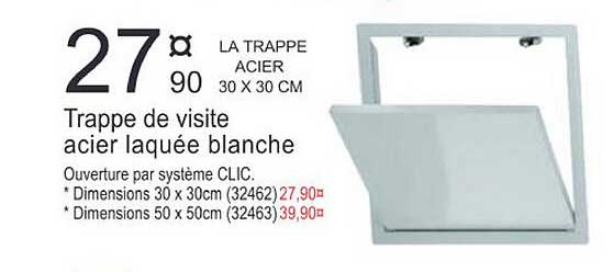 trappe de visite acier laquée blanche