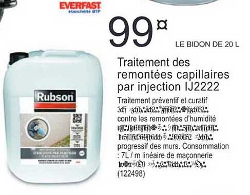 tratement des remontées capillaires par injection lj2222