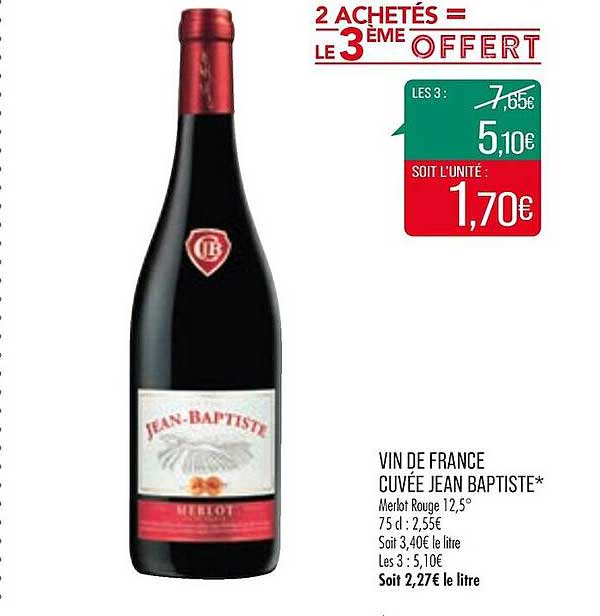 vin de france cuvée jean baptiste
