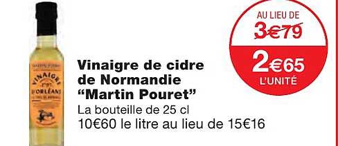 vinaigre de cidre de normandie "martin pouret"
