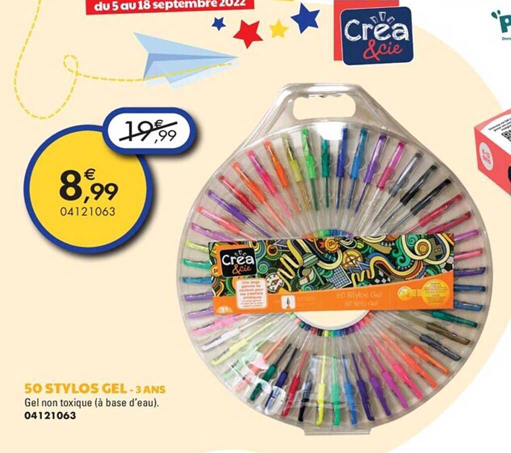 50 Stylos Gel - 3 Ans