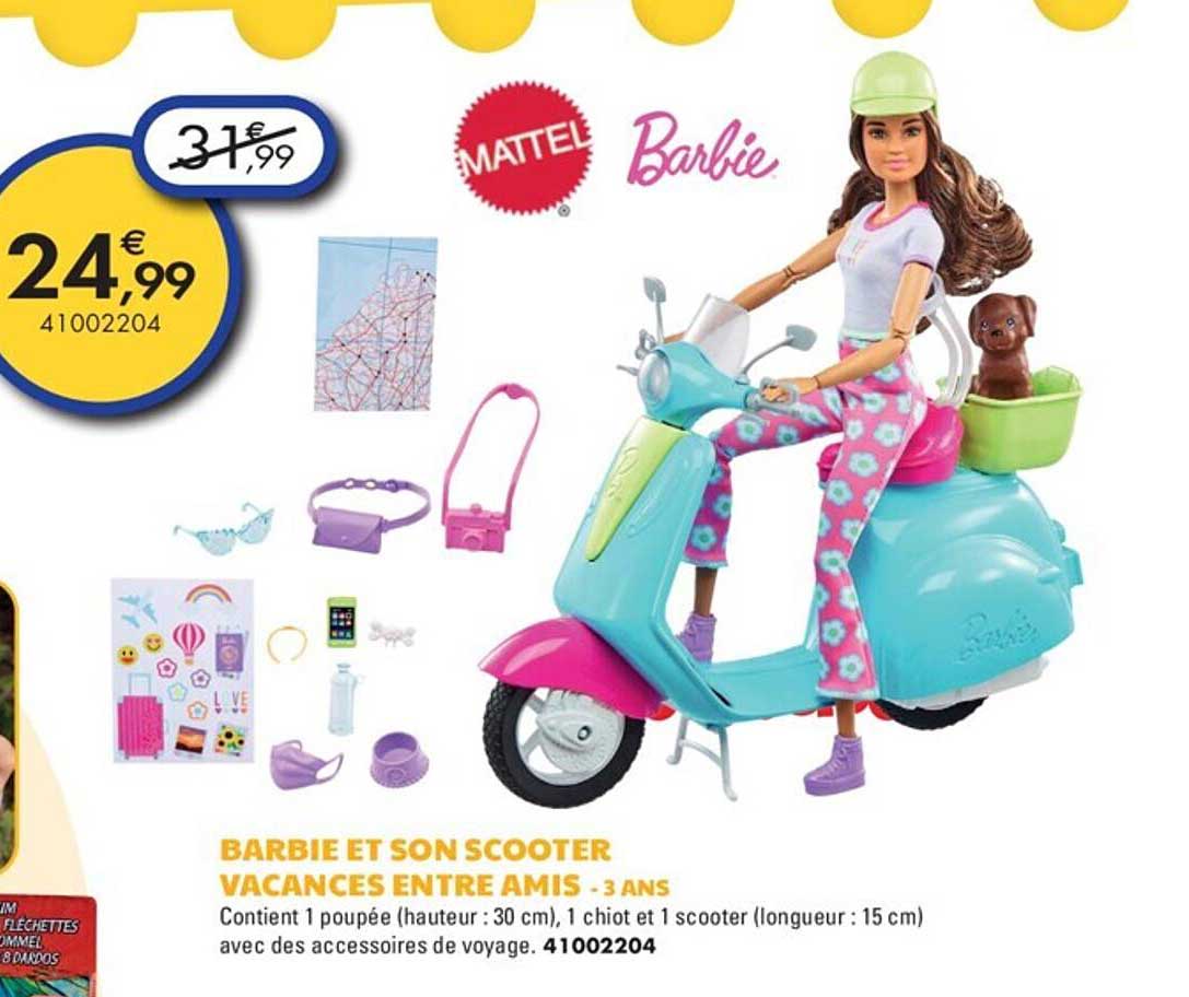 Barbie Et Son Scooter Vacances Entre Amis - 3 Ans