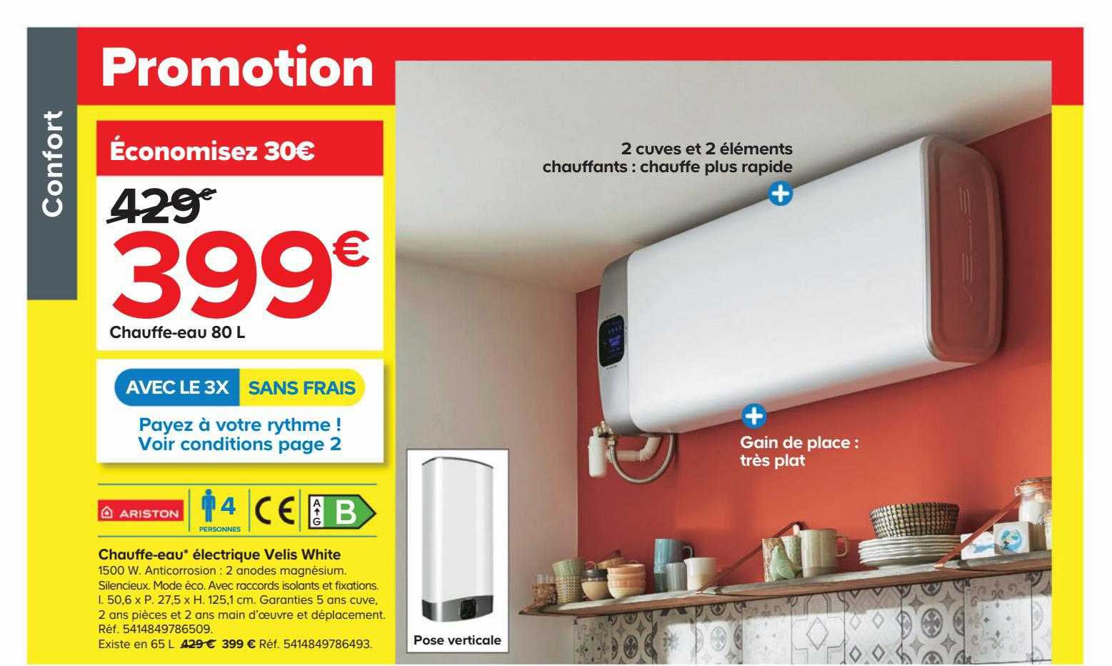 chauffe-eau électrique velis white ariston