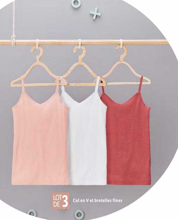 col en v et bretelles fines