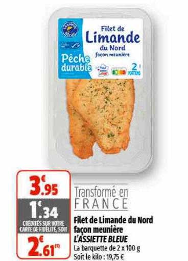 Filet De Limande Du Nord Façon Meunière L'assiette Bleue