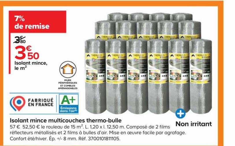 isolant mince multicouches thermo-bulle