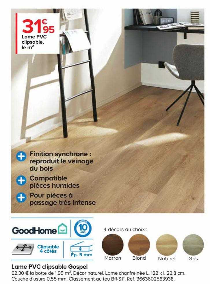 Lame Pvc Clipsable Gaspel Goodhome