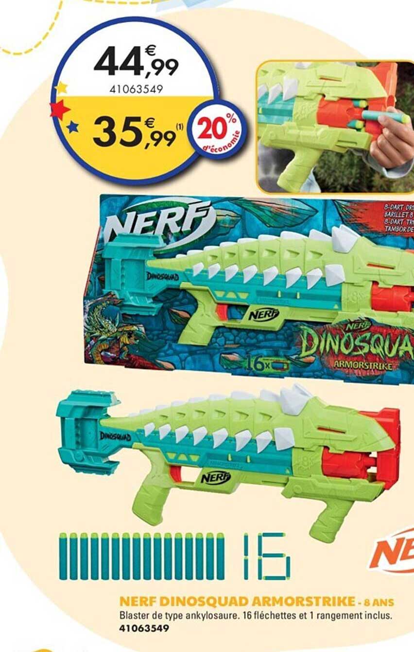 nerf Dino Squad Armor Strike - 8 ans